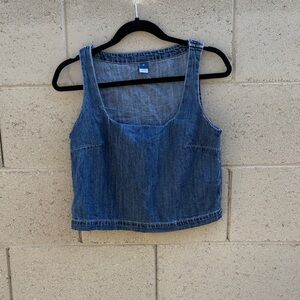 Old Navy Denim Blue Crop Top